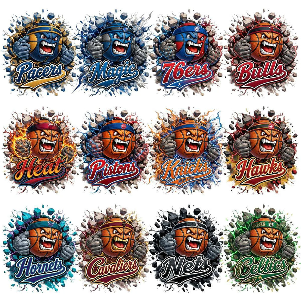 30 Angry Basketball Mascot Teams Logo Designs Bundle PNG