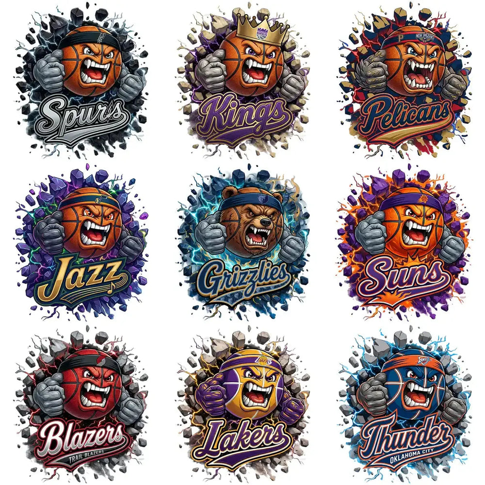 30 Angry Basketball Mascot Teams Logo Designs Bundle PNG