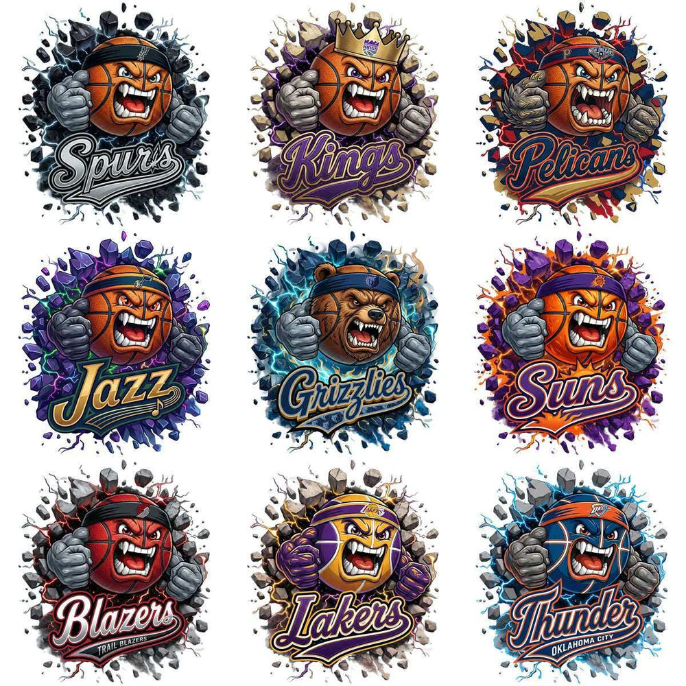 30 Angry Basketball Mascot Teams Logo Designs Bundle PNG