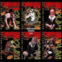 Load image into Gallery viewer, 30 Anime Chainsaw Streetwear Designs Bundle Png + Psd
