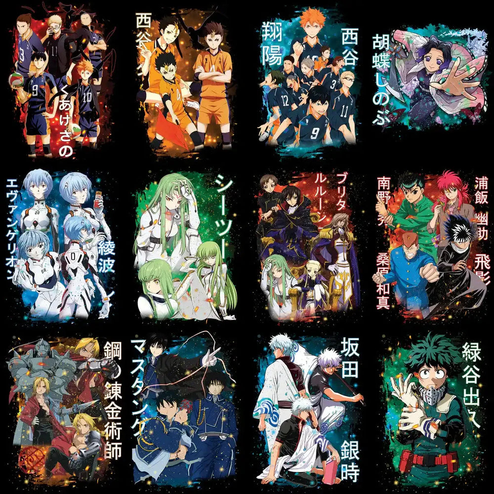30 Anime Manga Mix V2 Designs Bundle PNG