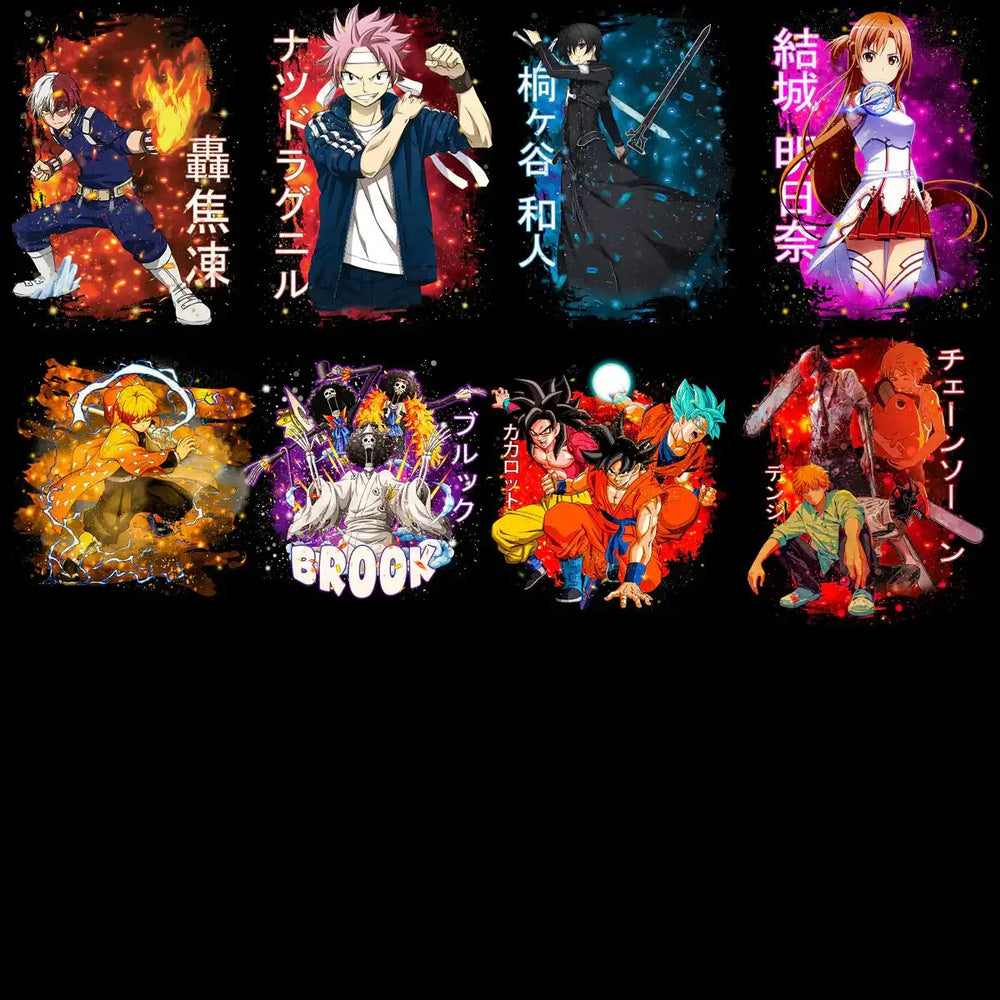 30 Anime Manga Mix V2 Designs Bundle PNG