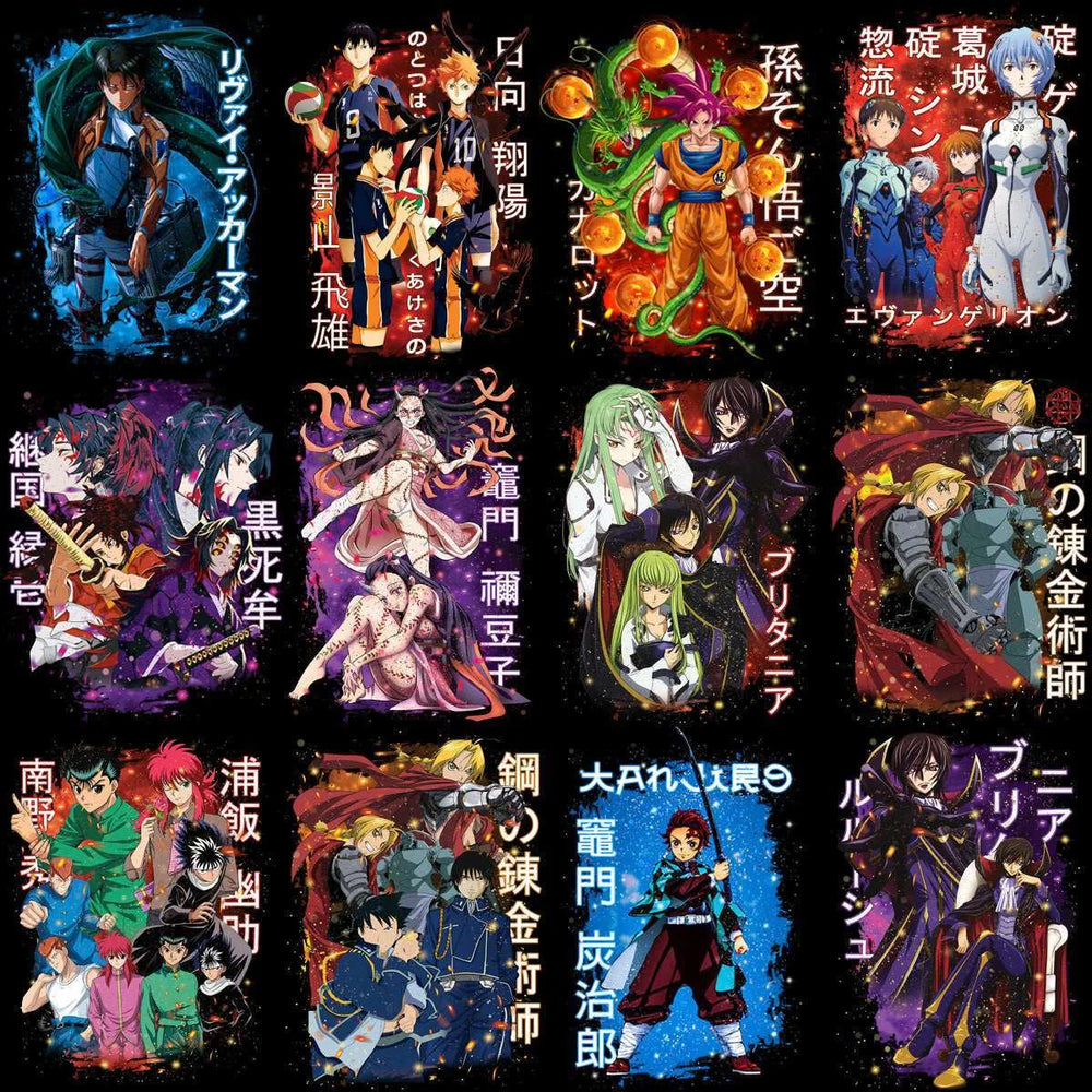 30 Anime Manga Mix V1 Designs Bundle PNG