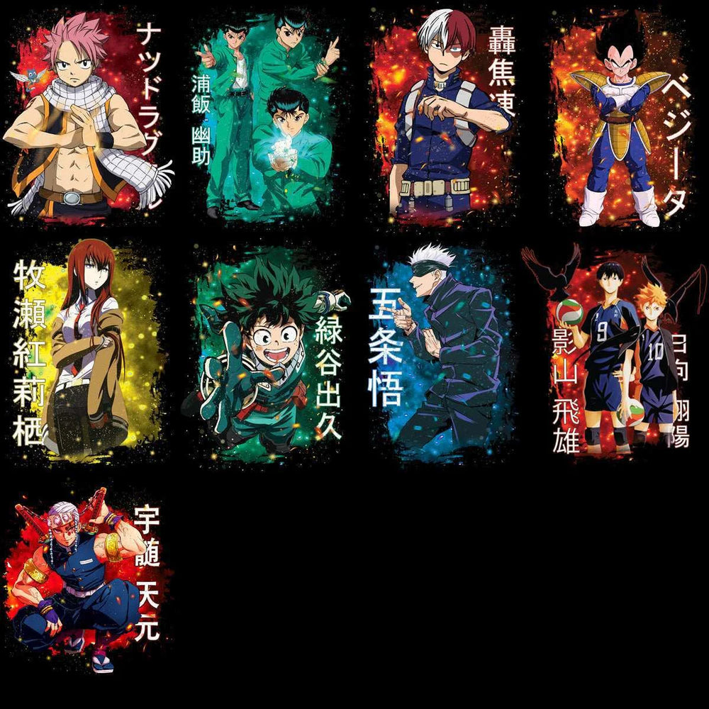 30 Anime Manga Mix V1 Designs Bundle PNG