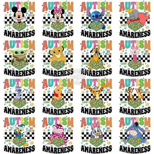 30 Autism Awareness Kids Cartoon Designs Bundle Png