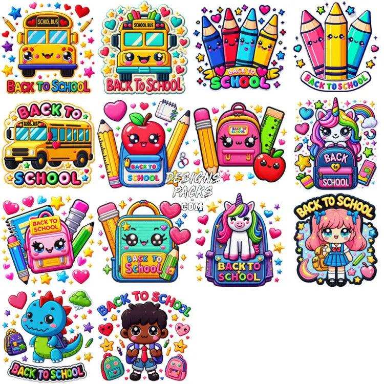 30 Back To School Kids Designs Bundle Png