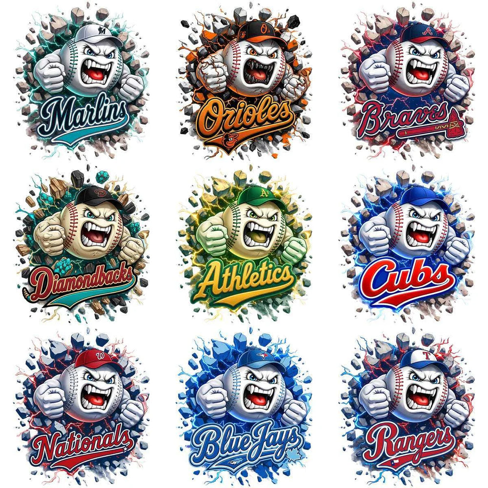 30 Baseball Angry Ball Wall Breakout Logo Designs Bundle PNG