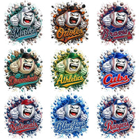 Load image into Gallery viewer, 30 Baseball Angry Ball Wall Breakout Logo Designs Bundle PNG
