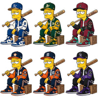 Load image into Gallery viewer, 30 Baseball Bart Simpson Swag Teams Designs Bundle PNG
