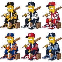 Load image into Gallery viewer, 30 Baseball Bart Simpson Swag Teams Designs Bundle PNG
