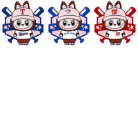 Load image into Gallery viewer, 30 Baseball League Teams Logo Labubu Pink Designs Bundle PNG SVG
