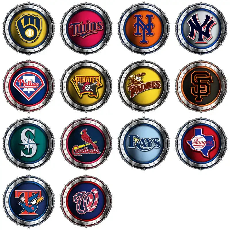 30 Baseball Teams Barbed Wire Logos Designs Bundle PNG