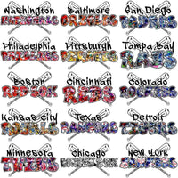 Load image into Gallery viewer, 30 Baseball Teams Bat Designs Bundle PNG
