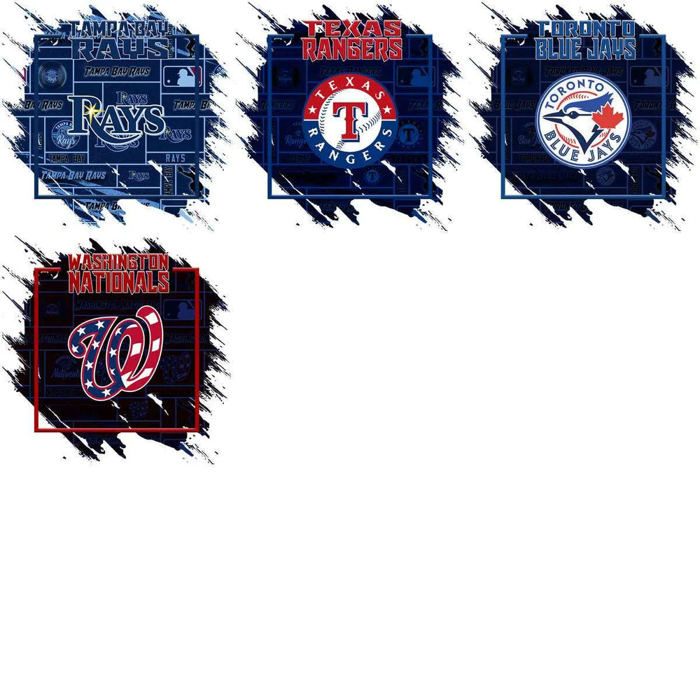 30 Baseball Teams Grunge Square Logo Designs Bundle PNG