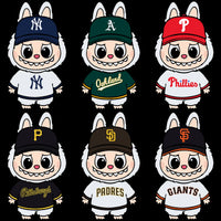 Load image into Gallery viewer, 30 Baseball Teams Logo Labubu Cartoon Designs Bundle PNG SVG
