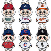 Load image into Gallery viewer, 30 Baseball Teams Logo Labubu Cartoon Designs Bundle PNG SVG
