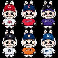 Load image into Gallery viewer, 30 Baseball Teams Logo Labubu Cartoon Designs Bundle PNG SVG

