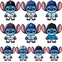 Load image into Gallery viewer, 30 Baseball Teams Logo Stitch Cartoon Designs Bundle PNG SVG
