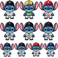 Load image into Gallery viewer, 30 Baseball Teams Logo Stitch Cartoon Designs Bundle PNG SVG
