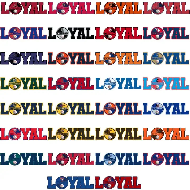 30 Baseball Teams LOYAL Designs Bundle PNG