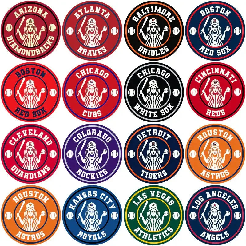 30 Baseball Teams Starbucks Logos Designs Bundle PNG