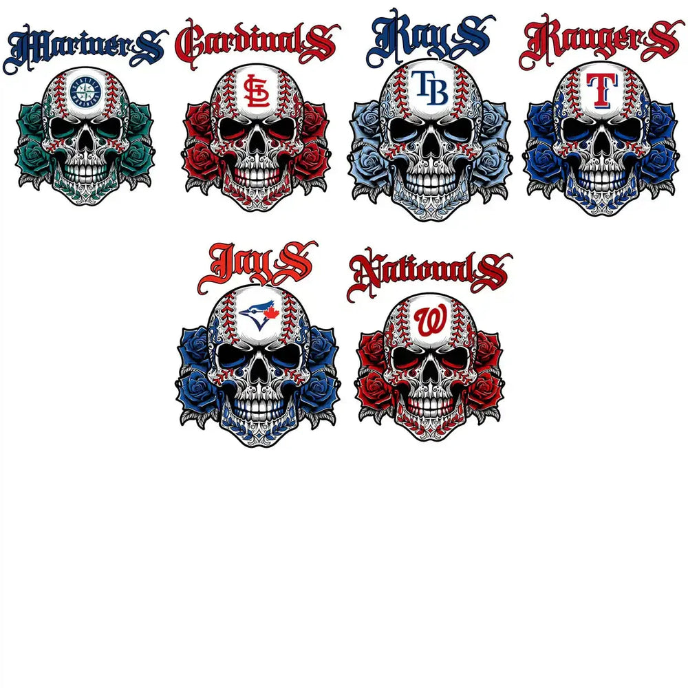 30 Baseball Teams Sull Ball Tattoo Designs Bundle PNG