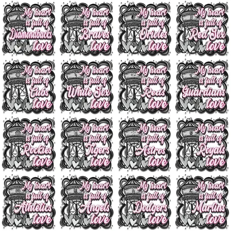 30 Baseball Teams Team Tower Designs Bundle PNG
