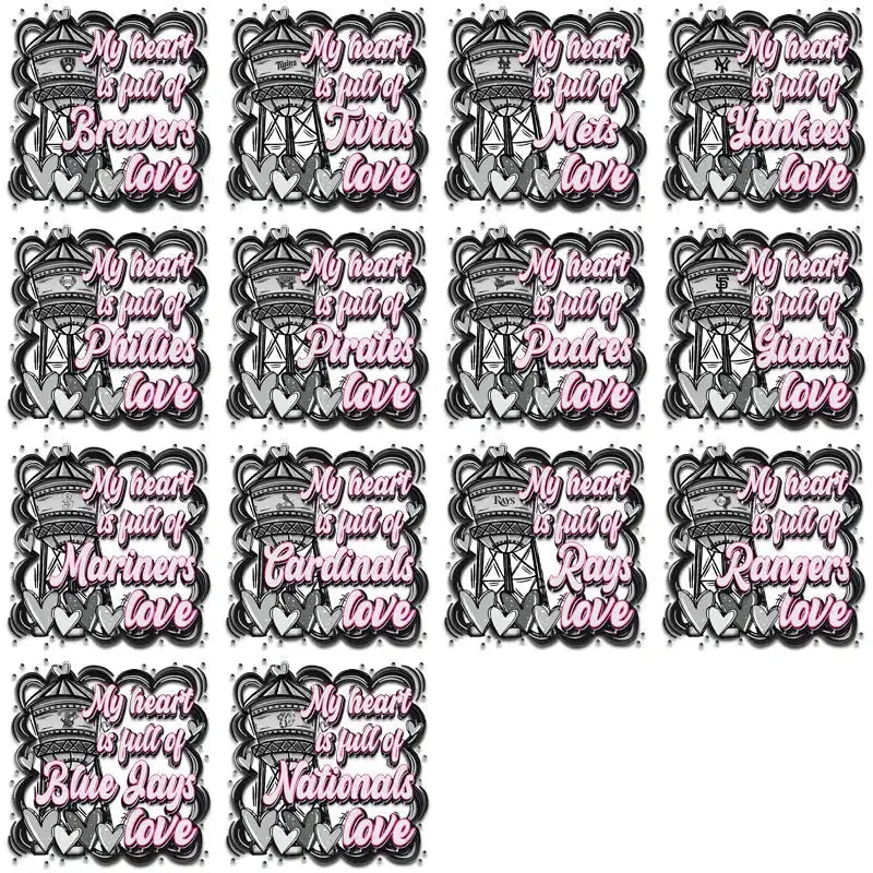 30 Baseball Teams Team Tower Designs Bundle PNG