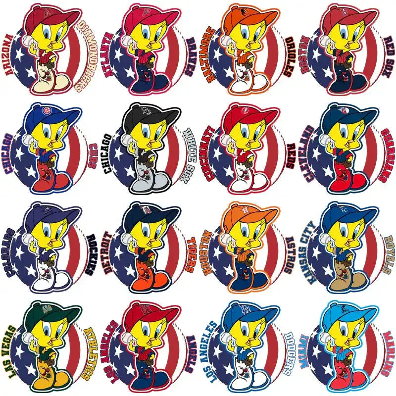 30 Baseball Teams Tweety Bird Designs Bundle PNG