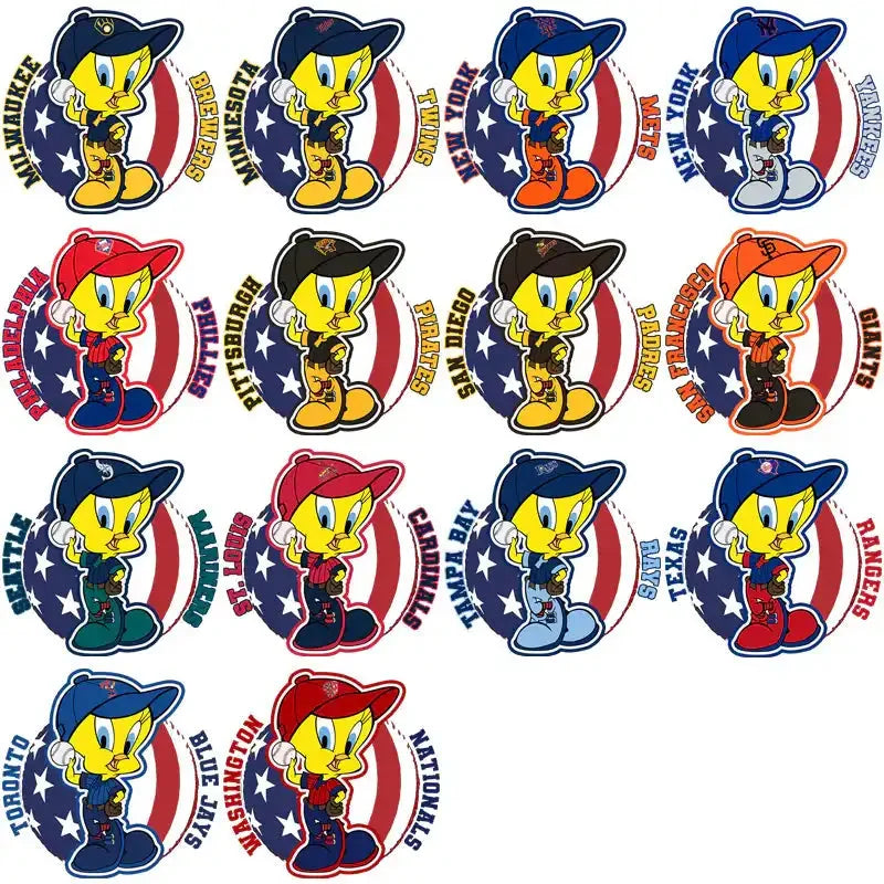 30 Baseball Teams Tweety Bird Designs Bundle PNG