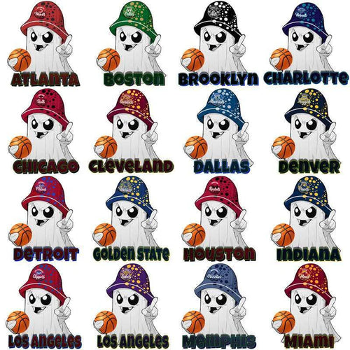 30 Basketball Teams Ghost Town Designs Bundle PNG