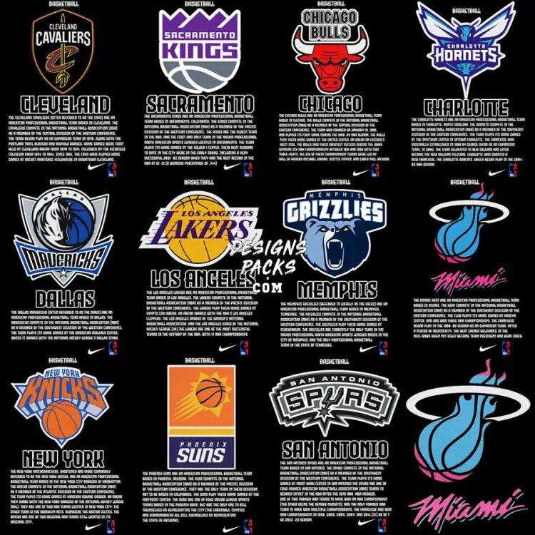30 Basketball Teams Streetwear Designs Bundle Png + Psd