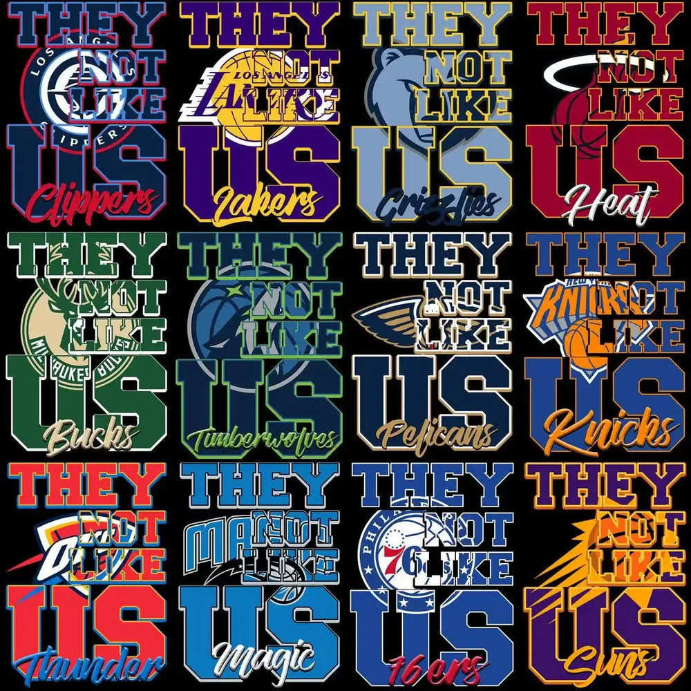 30 Basketball Teams They Not like Us Designs Bundle PNG + PSD