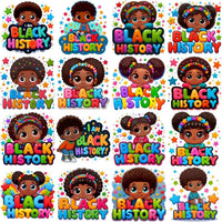 Load image into Gallery viewer, 30 Black History Girls &amp; Boys Juneteenth Designs Bundle PNG
