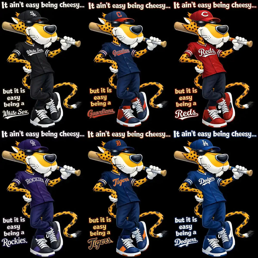 30 Cheesy Cheetos Baseball Teams Logo Designs Bundle PNG