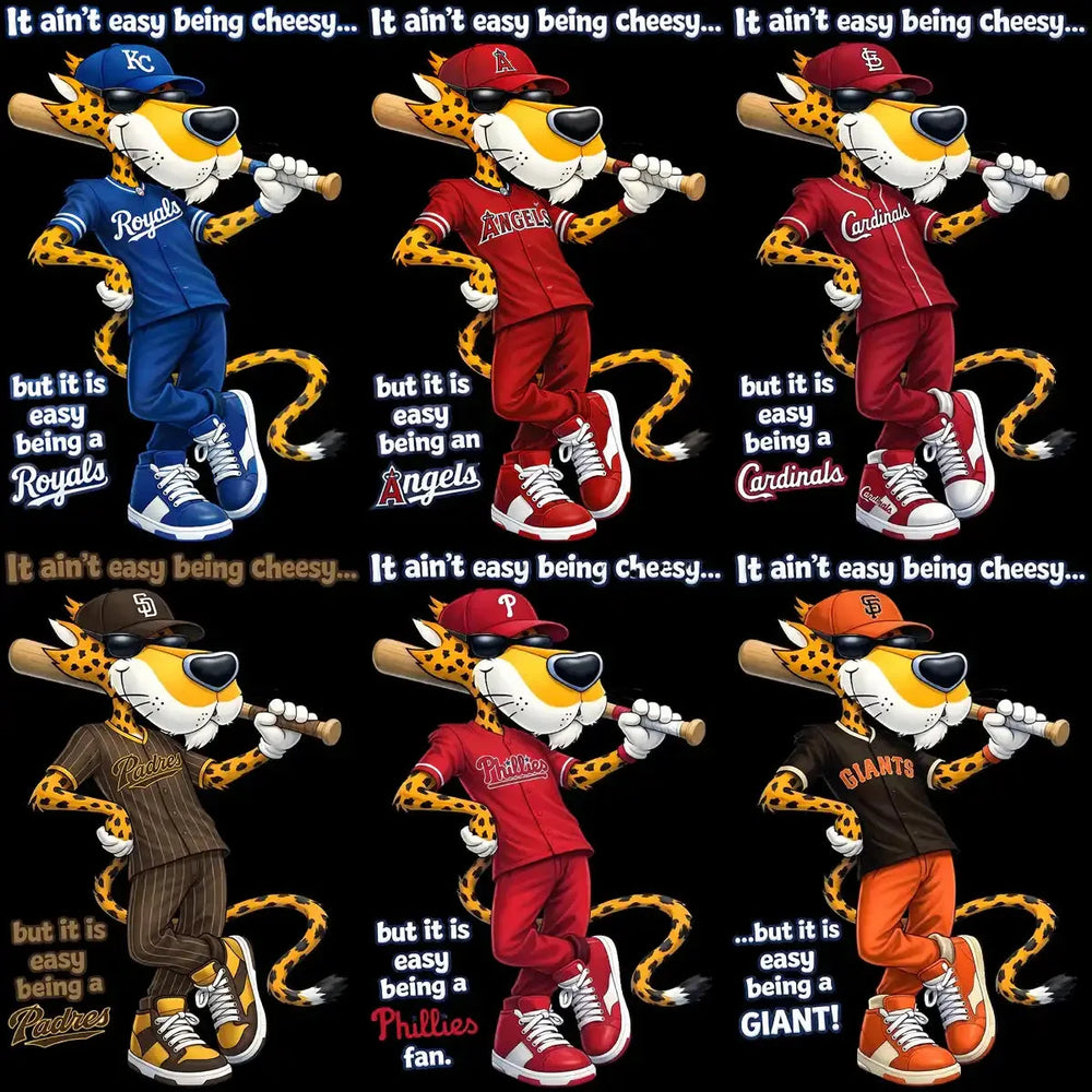 30 Cheesy Cheetos Baseball Teams Logo Designs Bundle PNG