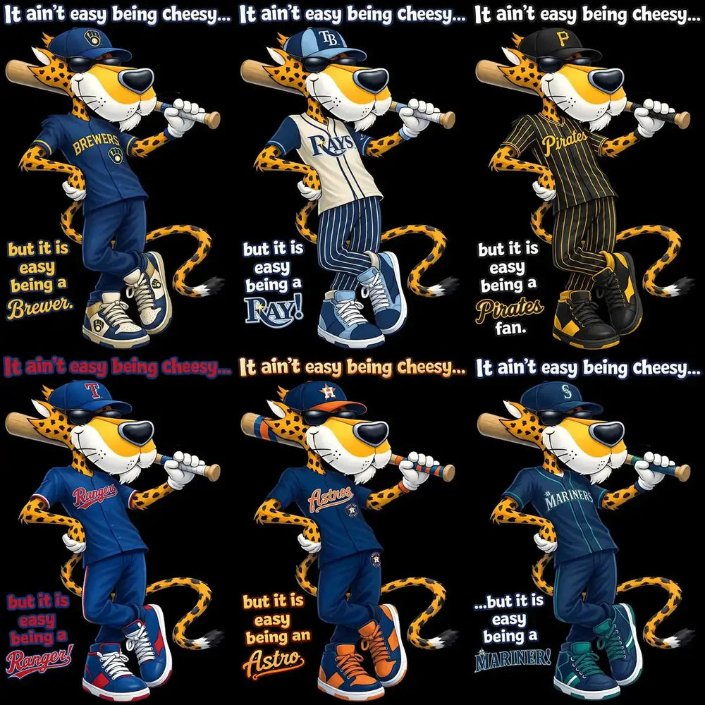 30 Cheesy Cheetos Baseball Teams Logo Designs Bundle PNG