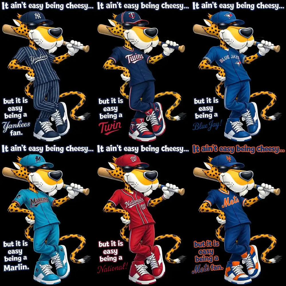 30 Cheesy Cheetos Baseball Teams Logo Designs Bundle PNG