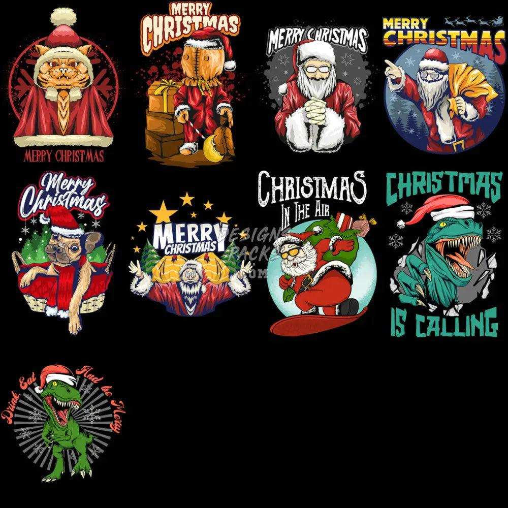 30 Christmas Funny Designs Bundle Png