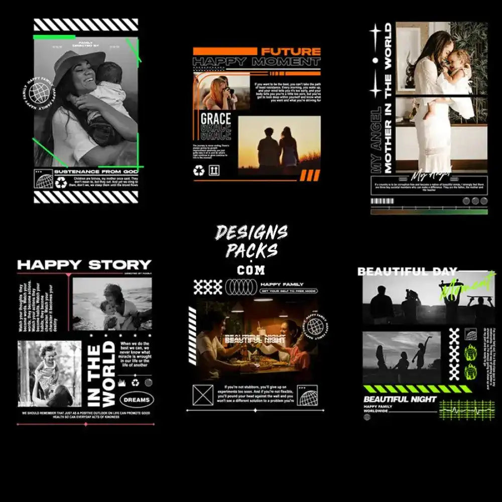 30 Family Streetwear Designs Bundle Png Psd + Fonts