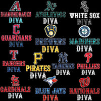 Load image into Gallery viewer, 30 Glitter Diva Baseball Teams Logo Designs Bundle PNG
