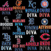 Load image into Gallery viewer, 30 Glitter Diva Baseball Teams Logo Designs Bundle PNG
