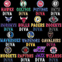 Load image into Gallery viewer, 30 Glitter Diva Basketball Teams Logo Designs Bundle PNG
