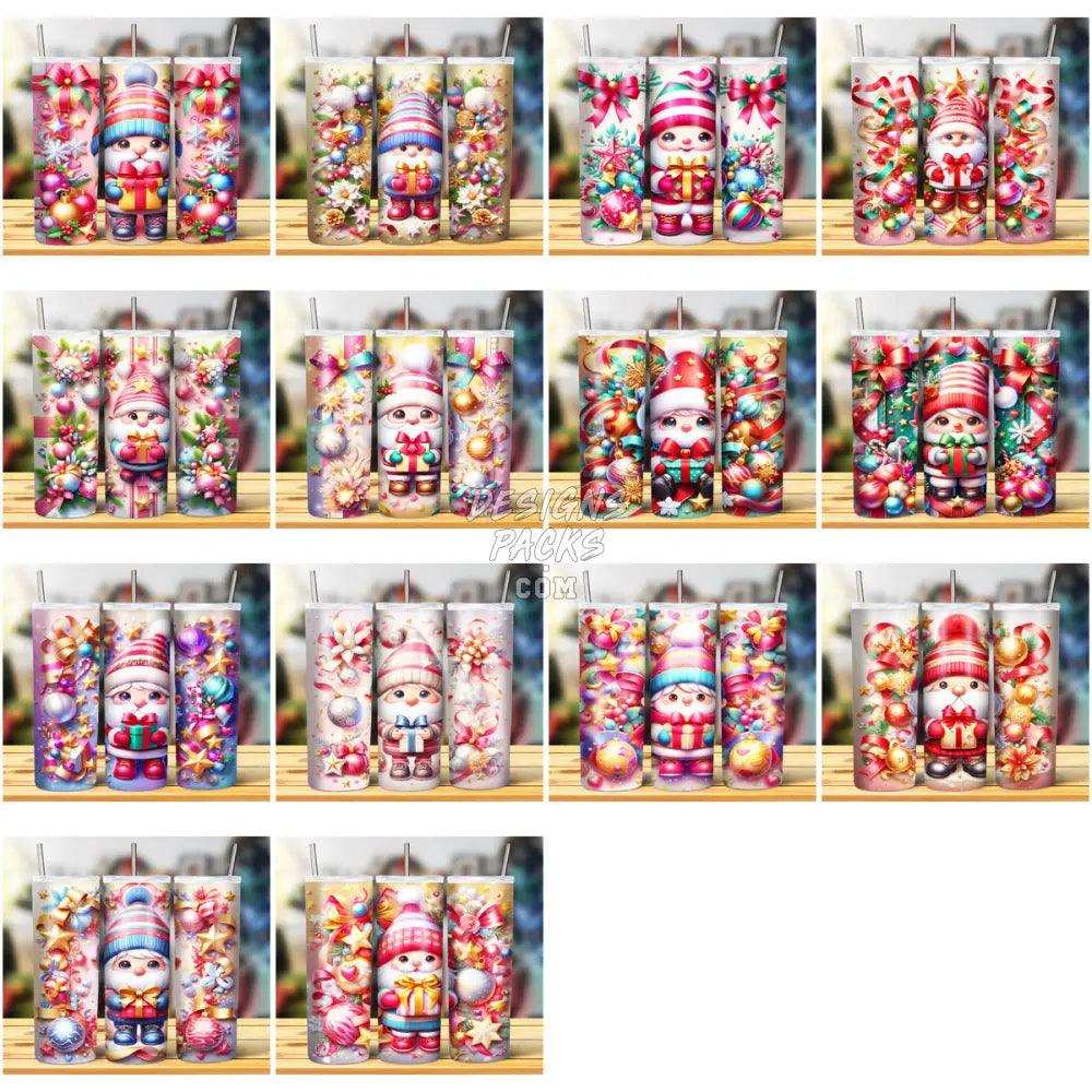 30 Gnome Christmas Tumbler Wrap Bundle Jpg