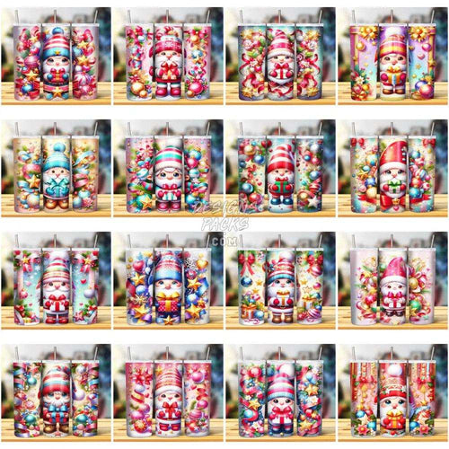 30 Gnome Christmas Tumbler Wrap Bundle Jpg