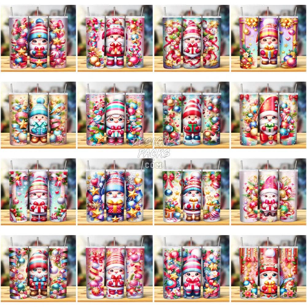 30 Gnome Christmas Tumbler Wrap Bundle Jpg