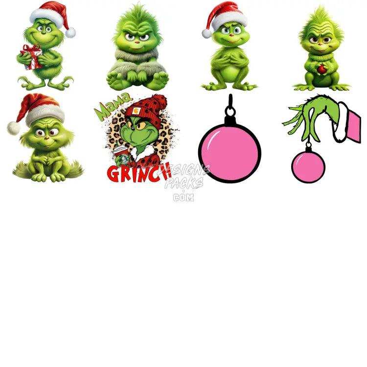 30 Grinch Drinks Christmas Designs Bundle Png
