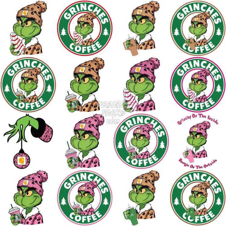 30 Grinch Drinks Christmas Designs Bundle Png