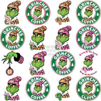 Load image into Gallery viewer, 30 Grinch Drinks Christmas Designs Bundle Png
