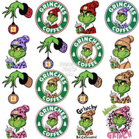 Load image into Gallery viewer, 30 Grinch Drinks Christmas Designs Bundle Png
